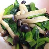 小松菜とシメジのからし和え