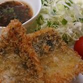 アジのフライ梅肉ソース