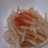 モヤシと明太子の和え物