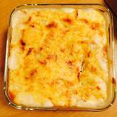 卵とソーセージのとろーりポテトグラタン