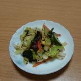 キャベツとワカメのユカリ和え