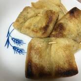 油揚げの納豆はさみ焼き