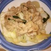 豚肉とニラのソース炒め