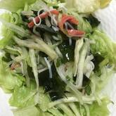 キュウリとカニカマの酢の物