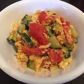 ツナとトマトの卵炒め