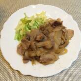 豚薄切肉のショウガ焼き