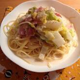 クリームソースパスタ