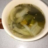 玉ネギとワカメのスープ