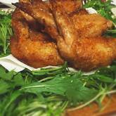 揚げ手羽先の甘しょうゆがらめ