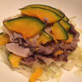 豚肉とカボチャ重ね蒸し