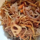 牛肉入り根菜のきんぴら