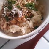 納豆とジャコのせご飯