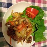 牛肉と野菜のオイスター炒め