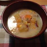 キノコたっぷり豆乳スープ