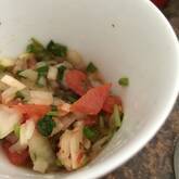 エビのサルサソース和え