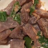 野菜だけでこってり！ナスとコンニャクのゴマみそ和え