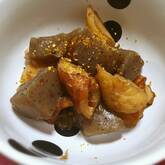 お手軽食材で！ちくわとコンニャクの煮物