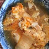 キムチと豆腐の卵とじ