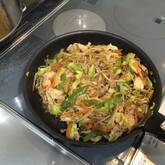 細切り豚肉と野菜炒め