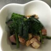 子どもも喜ぶ！菜の花とベーコンのニンニク炒め