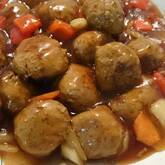 肉団子の中華風甘酢あんかけ