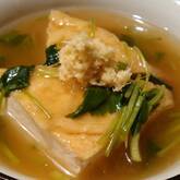 厚揚げの熱々あんかけ