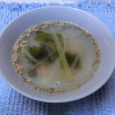 ネギとベーコンの中華スープ