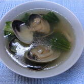 アサリとホウレン草のスープ