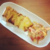 フレンチトーストとトマトスクランブルエッグ