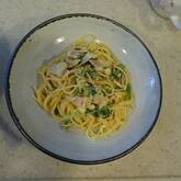 生クリームなし全卵で！ 小松菜とベーコンのカルボナーラ by 吉田 朋美さん