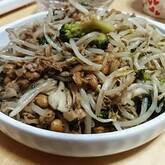モヤシの納豆炒め