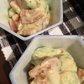 水菜とアボカドのサラダ