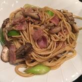 キノコの照り焼きパスタ