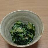 キュウリと大葉のゴマ酢和え