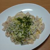 ピザクラスト不要！レンコンとシラスのピザ