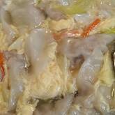 ショウガと餃子のふんわり卵スープ