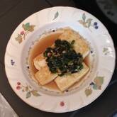 豆腐ステーキのニラソース