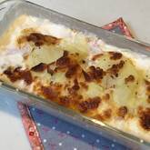 卵とソーセージのとろーりポテトグラタン