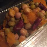 カボチャと豆の煮物