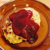 キノコ入りハンバーグ