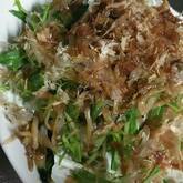 大根と水菜のパリパリジャコサラダ　【大根上部+大根葉】