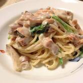 サーモンクリームパスタ