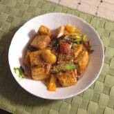 揚げ豆腐の甘辛炒め