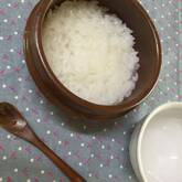 土鍋でお粥