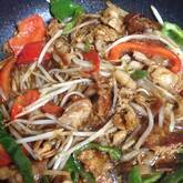 細切り豚肉と野菜炒め