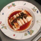 ピリ辛蒸し豆腐