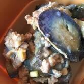 ひき肉とナスのピリ辛みそ丼