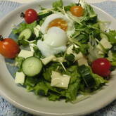 温泉卵のせサラダ