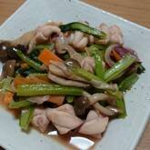 イカと小松菜の炒め物