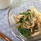 エノキとネギのシンプル春雨サラダ